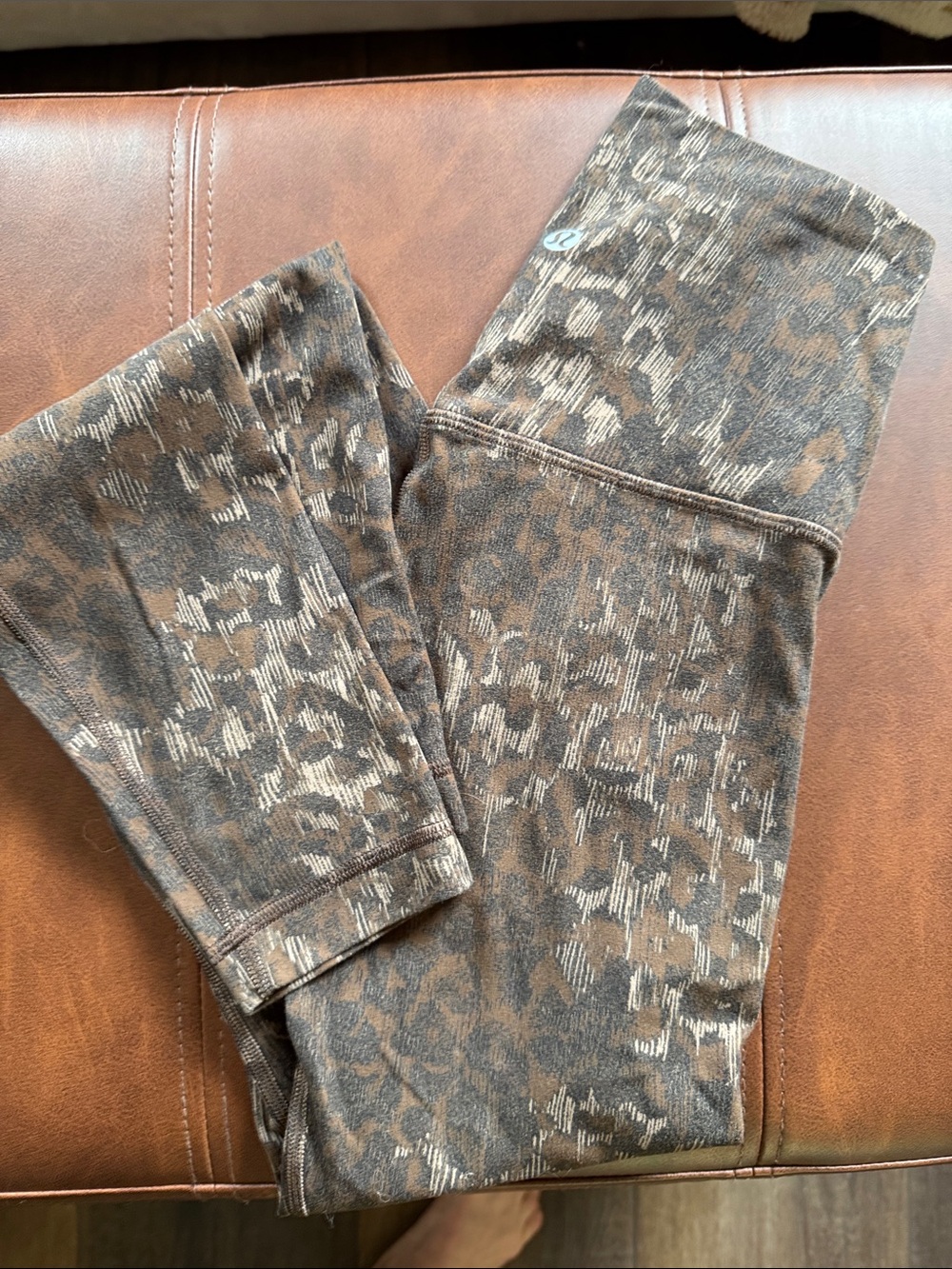 lululemon athletica Brown Camo-Print Jeggings